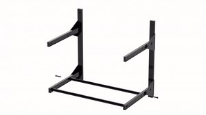 AHOWPD Wall Mount Filament Storage Rack- Wall Mount 3D Printer Filament Storage Rack 2 Tier Filament Spool Holders Racks, Heavy Duty Metal Shelf for PLA/ABS/TPU, Filaments Organzied (Black)