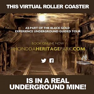 This looks awesome! 😲 DRAM is a cinematic experience that takes visitors on a virtual ride through the underground tunnels of the Welsh Mining Experience. And all from a real mining cart! Available on the Black Gold Experience underground guided tour. | WalesOnline