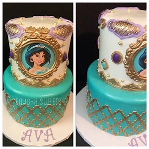 Princess Jasmine Cake #enjoyasweets #birthdaycake #princesscake #1stbirthday #customcakes #customsweets #detroitfood #detroitcakes #detroitbaker #detroitsweets #hbdava | EnJoya Sweets