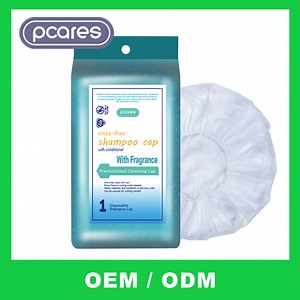 [Hot Item] Customized Packing Disposable Microwaveable Latex Free No Rinse Shampoo Shower Cap