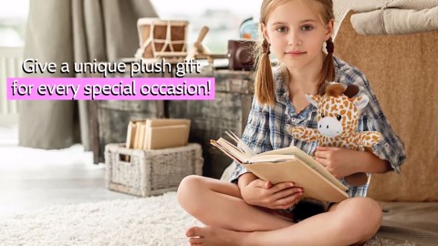 DolliBu Giraffe Plush - Super Soft Stuffed Animal, Cute Wildlife Animal Plush, Adorable Fluffy Stuffed Animal for Boys and Girls, Stuffed Zoo Animals Plush Gift for Babies, Kids, Adults - 6 Inches