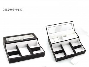 [Hot Item] Office Home Living Room Desk Stationary Supplies PU Leather Organizer Tray