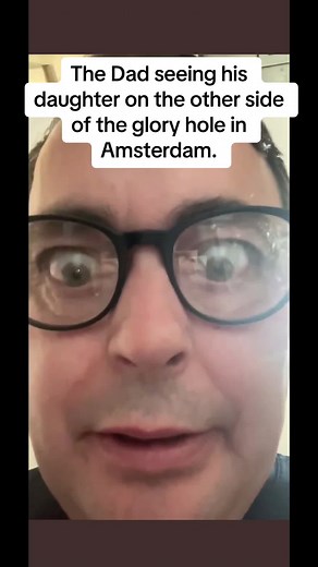 Girl and Dad at Amsterdam Glory Hole