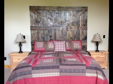 Rustic Barn Door Headboard | Reclaimed Barn Wood | Easy DIY