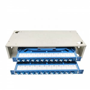 [Hot Item] Kexint FTTX Terminal 2u 24 Way 24 Sc or 48 LC Connector Fiber Optic Patch Panel