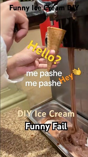 [DIY ICE CREAM]Machine:"Are you ready?"😭😂[FunnyFail]#Self-service#icecream#diyicecream#fail#stupid
