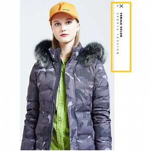 [Hot Item] Women Winter Long Down Padding Hooded Big Fur Parka Overcoat Hooded