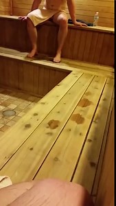 Str8 spy guy in sauna poking out