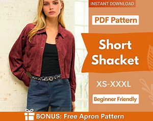 Shirt Jacket Sewing Pattern, Women Shirt Pattern, Jacket Sewing Pattern, Shacket Sewing Pattern, Top Sewing Pattern, Sewing Patterns Women - Etsy