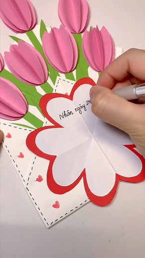 Thêm một mẫu thiệp xinh tặng thầy cô 20/11 nè 🌷🌷🌷✨#gocGVsangtao #20thang11 #diy #thiep2011 | Góc Cô Giáo Sáng Tạo