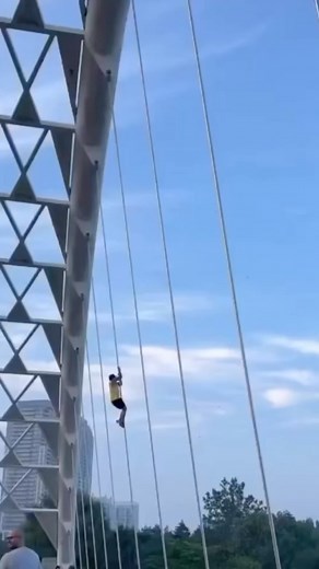 A man was spotted climbing the Humber Bay Arch Bridge in Toronto #TorontoCulture - #toronto #humberbay | Toronto Culture