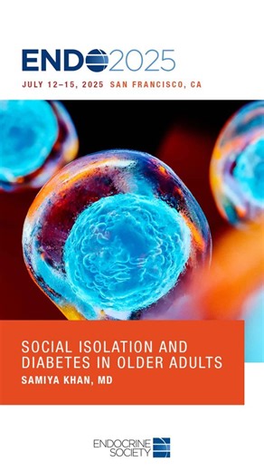 Social Isolation May Raise Risk of Poor Blood Glucose Control Older adults who were socially isolated were more likely to develop diabetes and have poor blood control than those who were not socially isolated. Samiya Khan, MD, of the Keck School of Medicine at the University of Southern California in Los Angeles, Calif., discusses the research she presented at ENDO 2025. #ENDO2025 #endocrinology #aging | Endocrine Society