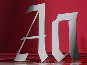 3D Chrome Text Effect - Blender Practice