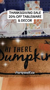 THANKSGIVING SALE! 20% off Thanksgiving tableware & decor ends Tuesday! #gobblegobble #thanksgiving #shoplocal | Party Stuff