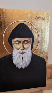 Icon St. Charbel - Byzantine Icon, Gold Leaf - Handmade Religious Art - Etsy Australia