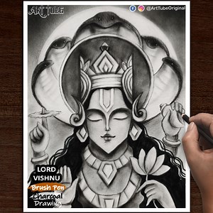 2.2K views · 403 reactions | Lord Vishnu charcoal drawing - Narayana abstract art #LordVishnu #vishnujj #vishnu #Narayana #hari #lordvishnudrawing #charcoal #charcoalart #charcoaldrawing #charcoalpowder #charcoalportrait #abstract #abstractart #drawing | ART Tube | Facebook