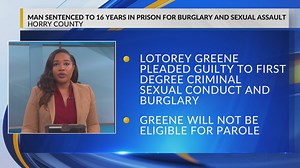 Surfside Beach man sentenced to 16 years in prison for burglary, sexual assault