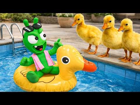 Pea Pea's Unforgettable Vacation at the Pool Ruined by Naughty Ducklings