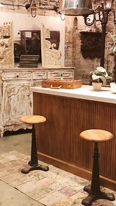 91 reactions · 4 comments | Just in! This spectacular kitchen island has us in love! The modern design, sleek look and relatively small footprint make it an island we wouldn't mind getting stranded on. #oldworldantieks #luxuryantiques #curatedhome | Old World Antieks | Facebook