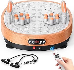MERACH Vibration Plate Exercise Machine for Lymphatic Drainage, Whole Body Massager Helps Weight Loss - Gifts for Men and Women