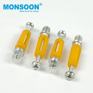 [Hot Item] Furniture Connecting Screw Chrome Plated Connectors Cam Lock Eccentric Furniture Panel Joint Connector Dowel for Cabinet