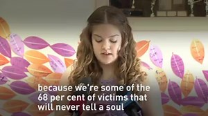 Watch Kayley Dixon, 14, read "A Touch of Sexual Assault," a powerful and troubling poem she wrote about what it's like being a teen girl today. Dixon is involved in one of the groups that received funding this week to fight sexual violence. Full story: www.cbc.ca/1.3562324 | CBC Calgary