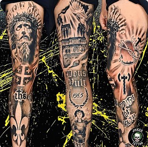 Realistic full leg sleeve tattoo #jokertattoopatong #realistictattoo #fulllegtattoo #sleveetattoo #phukettattoo #thailandtattoo #patongtattooshops # | Joker Tattoo Patong Studio | Facebook