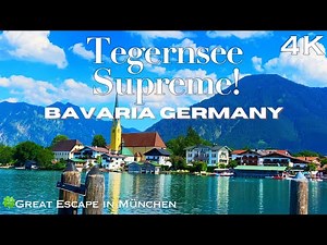 【Tegernsee 1H from Munich Bavaria Germany】 Beach Beer Cycling & Boat Adventure!【4K】