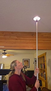 momolove 12FT Light Bulb Changer for High Ceilings, Light Remover Tool High Ceiling,Light Bulb Extension Pole Changer with Baskets and Suction Cup