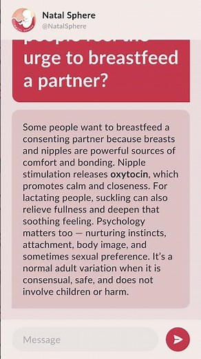 Why do some people feel the urge to breastfeed a partner?