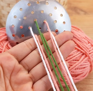 592K views · 1.5K reactions | Wow!...Making an interesting model with knitting yarn using a ladle #crocheting | Knitting & Crochet World | Facebook