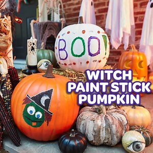 Get witch quick! Use our Pumpkin Painting Kit—plus a few supplies—to create spellbinding DIY Halloween decorations.🎃🎨🧙‍♀️ | Crayola