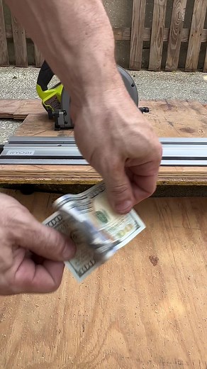 Precision cutting with the Track Saw #ryobi #ryobitools #diy #fyp