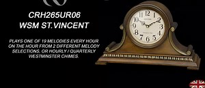 RHYTHM CRH265UR06 WSM St. Vincent Wooden Table Clock