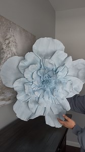 Light blue crepe paper flowers, spring come faster! #paperflower #diy #papercrafting #flower #decoration | Anastasia Onishchenko