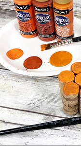 3K views · 27 reactions | Make these fun DIY cork pumpkins - painted or unpainted - for an easy girl's night craft idea. #falldecor #fallcrafts #winecorks | Ruffles And Rain Boots | Facebook