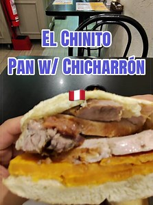Trying “El Chinito” Pan con Chicharrón 🇵🇪 😂 #peru #lima #panconchicharron #food #travel