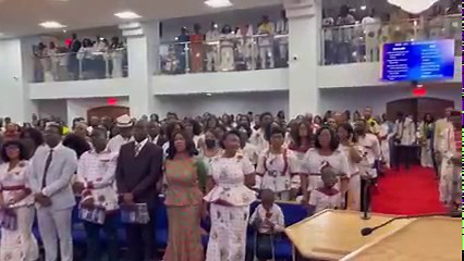 Congregation at First Ghana SDA Church singing "We Have This Hope." | Pastor Ted Wilson