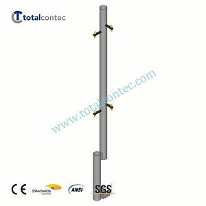 [Hot Item] Wholesale American Type Galvanized Powder Coated Frame Scaffold Guard Rail Post Guard Rail