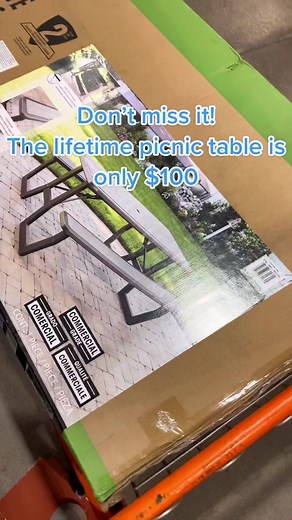 Don’t miss it! The lifetime picnic table is only $100#lifetime #picnic #picnictable #outdoor #table #costcosecretdeals