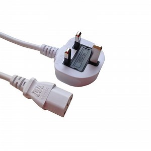 [Hot Item] 3 Pin PC Inserts Adapter Electric AC UK Power Cord Plug Cable Extension Cord