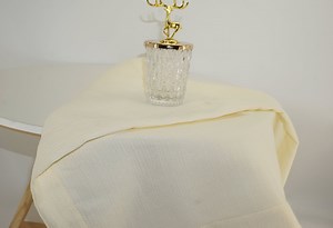 [Hot Item] Cream Slub Linen Like Texture Fabric for Table Cloth and Napkins Nature-Inspired Table Linens