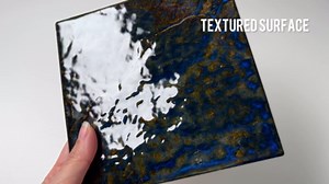 Tenedos Storm Blue Wavy 6x6 Porcelain Floor Wall Pool Tile Backsplash for Kitchen, Swimming Pool, Bathroom Shower, Accent Decor (1 Piece)