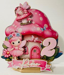 Pink Fairy Cake Topper - Etsy