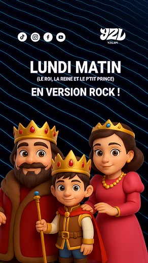 👉 Et si la comptine "Le Roi, La Reine et le p’tit Prince" sortait en version Rock ? 🎸 🔥 La version complète est dispo sur YouTube : https://youtu.be/yit4RY7PYgs ⬇️ Dis-nous en commentaire quelle comptine tu veux qu’on transforme la prochaine fois 👇 🎧 Dispo sur toutes les plateformes 🤖 Créé avec l’aide de l’IA 🔥 Abonne-toi pour d’autres reprises revisitées 👍 Like & partage si tu veux plus de bangers comptines ! | YzilapiCorp