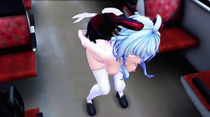 Ganyu and insect in train (Goutouren)