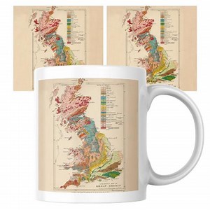Vintage Geology Map of Great Britain Mug Hannah Wisdom Textiles - Etsy Canada