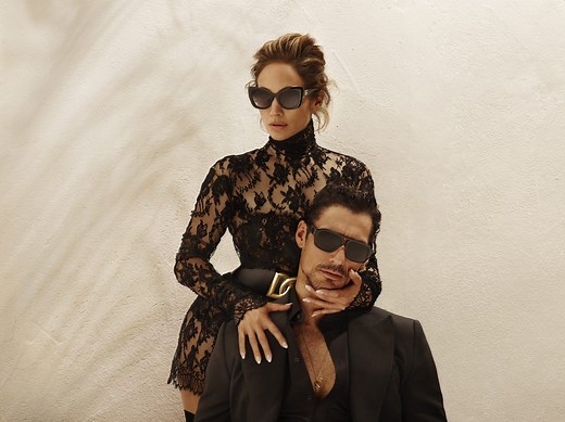 Jennifer Lopez and David Gandy Star in Dolce & Gabbana's Spring/Summer 2022 Eyewear Campaign