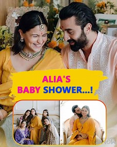 Mom-to-be Alia Bhatt gets a kiss from Ranbir Kapoor. Her pregnancy glow is unmissable in unseen baby shower photos. | Bollywood Now