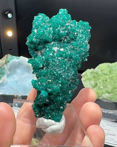 Dioptase with great sparkly luster from the Tsumeb mine, otavi highlands, Namibia 🇳🇦 available for $1000 shipping | Great Northern Minerals